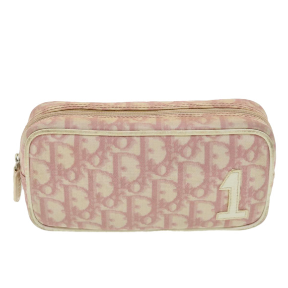 Christian Dior Trotter Canvas Pouch Pink Auth 36609 - Picture 13 of 16
